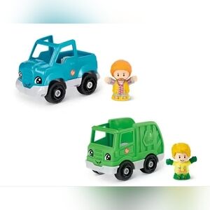 Fisher-Price Teal and Green Vehicle Duo